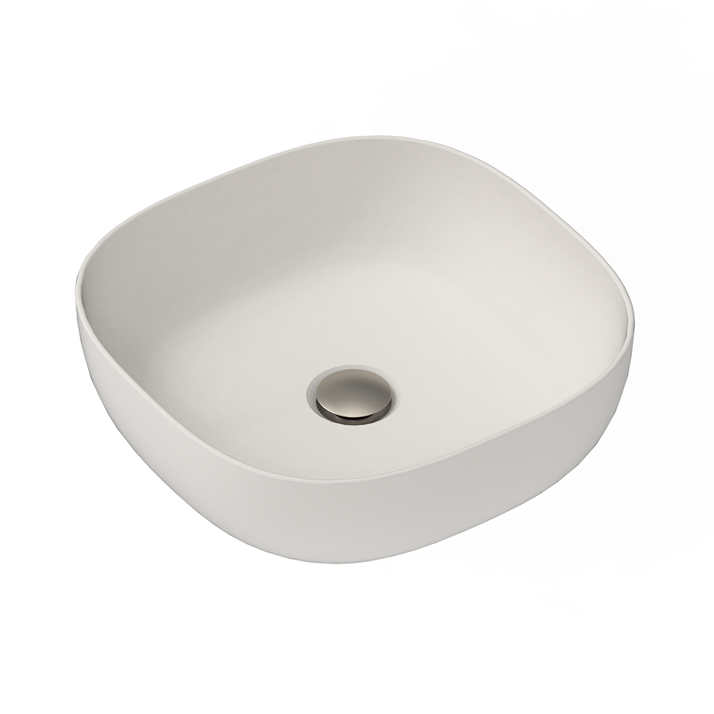 ADP Glam Square Matte Pearl Above Counter Basins - Matte Pearl