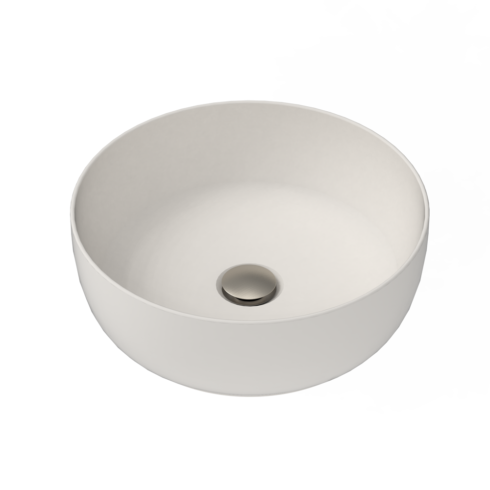 ADP Glam Round Matte Pearl Above Counter Basins - Matte Pearl