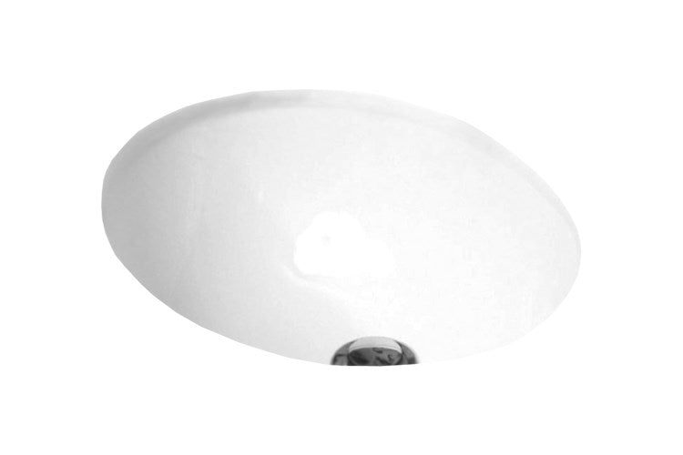 ADP Oval Gloss White Ceramic 420 wide x 350 deep
