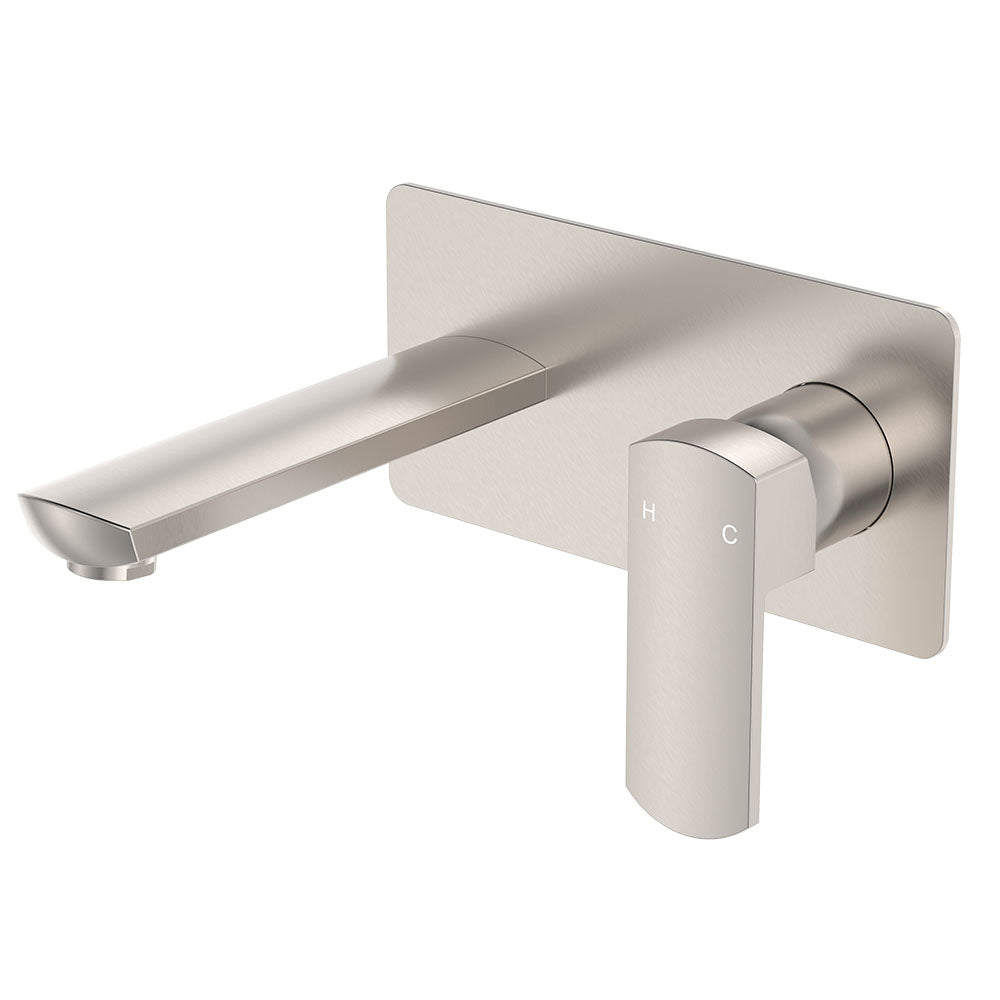 Fienza Koko Basin/Bath Wall Mixer Set - Brushed Nickel