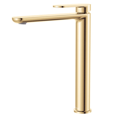 Fienza Empire Slim Cold Start Tall Basin Mixer - Urban Brass