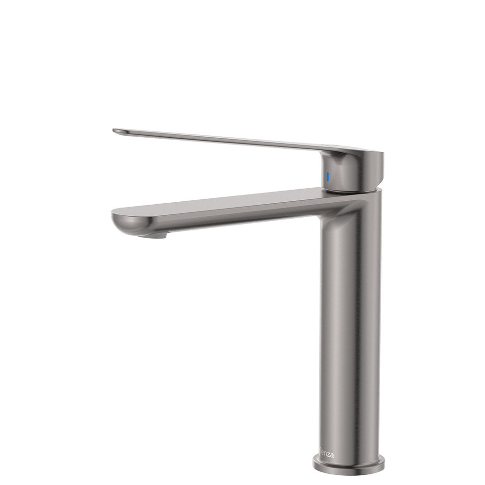 Fienza Empire Care Cold Start Medium Basin Mixer - Gun Metal