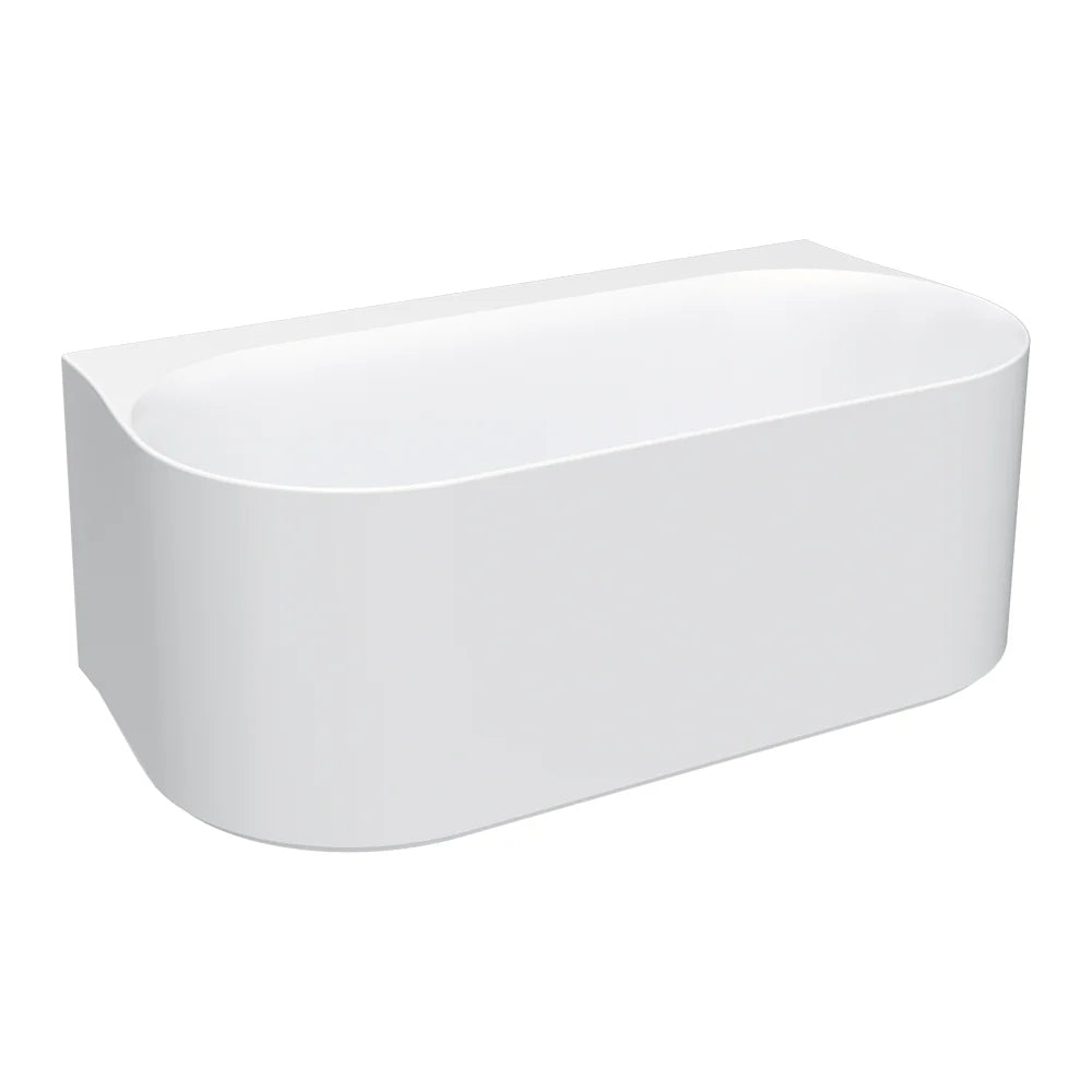 Parisi Ovation 1650 Back-To-Wall Freestanding Bath Matt White