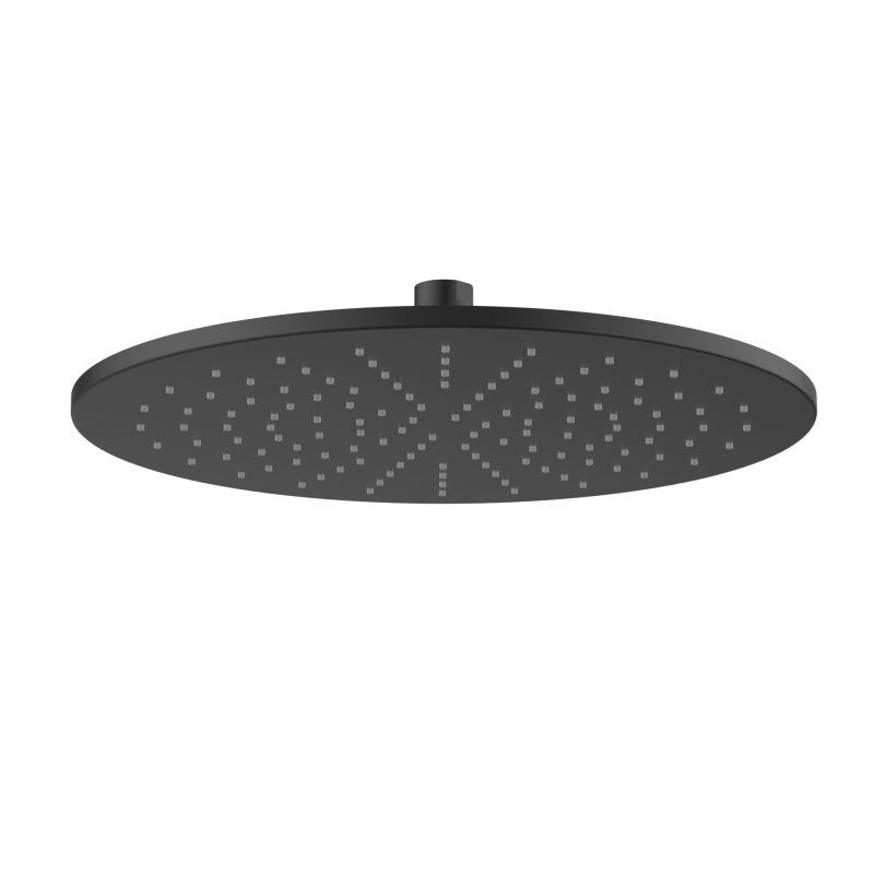 Modern National Brass Round Shower Head 300mm Matte Black