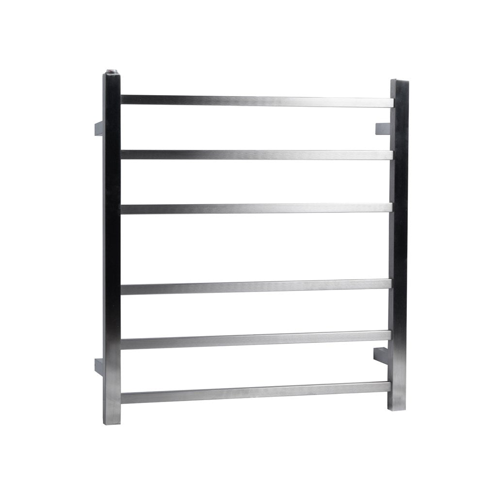 Aquaperla Heated Towel Rack 6 Bars - Brushed Nickel