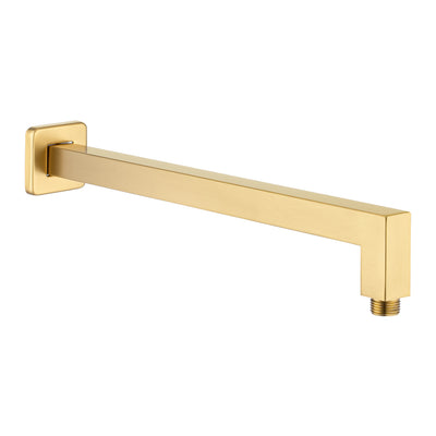 Aquaperla 400mm Wall Shower Arm - Brushed Brass - BUYG0104.SA