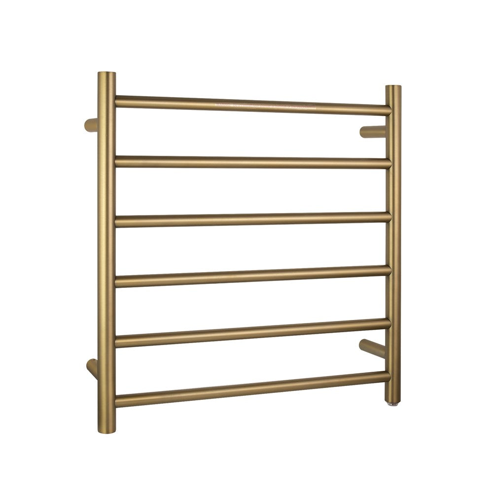 Aquaperla Heated Towel Rack 6 Bars - Brushed Brass