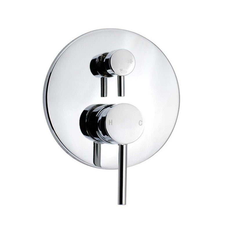 Aquaperla Lucid Pin Wall Mixer With Diverter - Chrome
