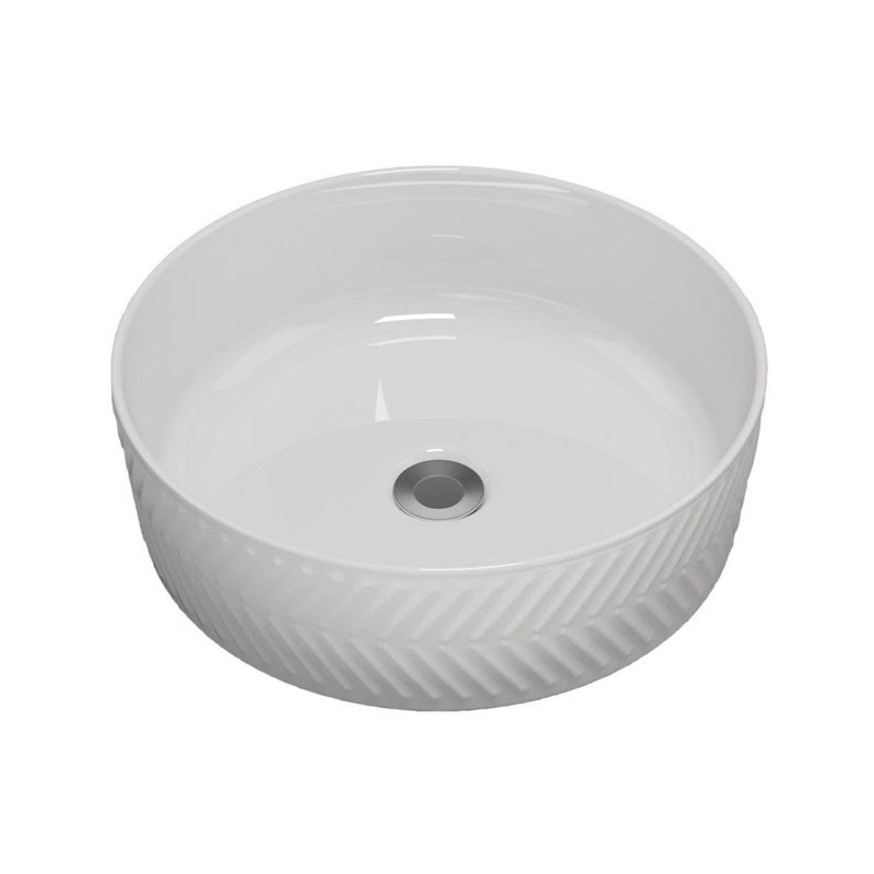 Aquaperla 365x365x120mm Above Counter Basin - Gloss White - CLA-ARROW-36