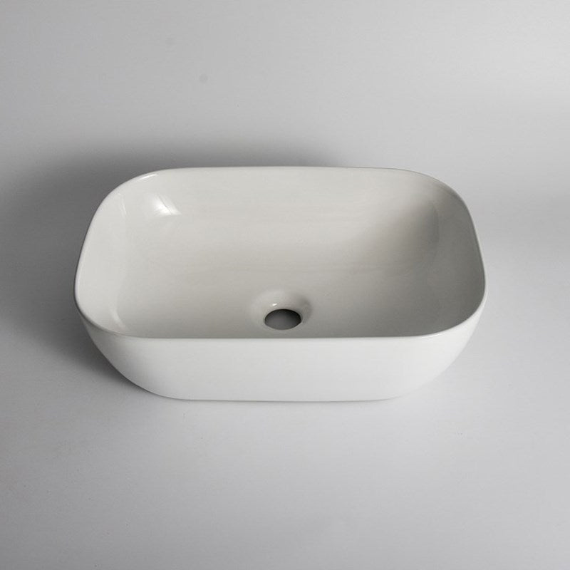 Aquaperla 465x320x135mm Above Counter Basin - Gloss White