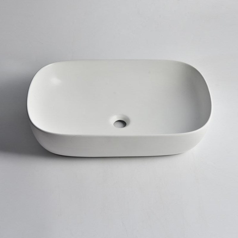 Aquaperla 605x400x145mm Above Counter Basin - Gloss White
