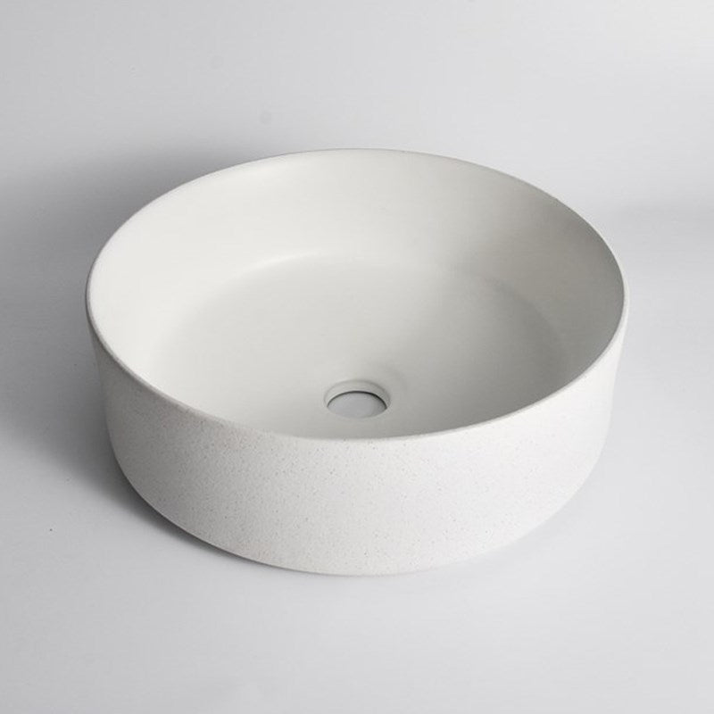 Aquaperla 360x360x125mm Above Counter Basin - Textured Exterior & Matte White Interior
