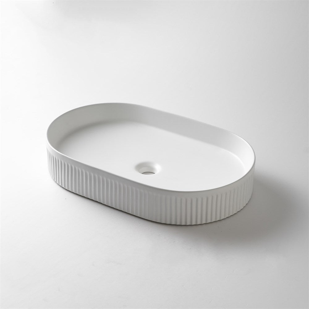 Aquaperla 580x360x100mm Above Counter Basin - Matte White