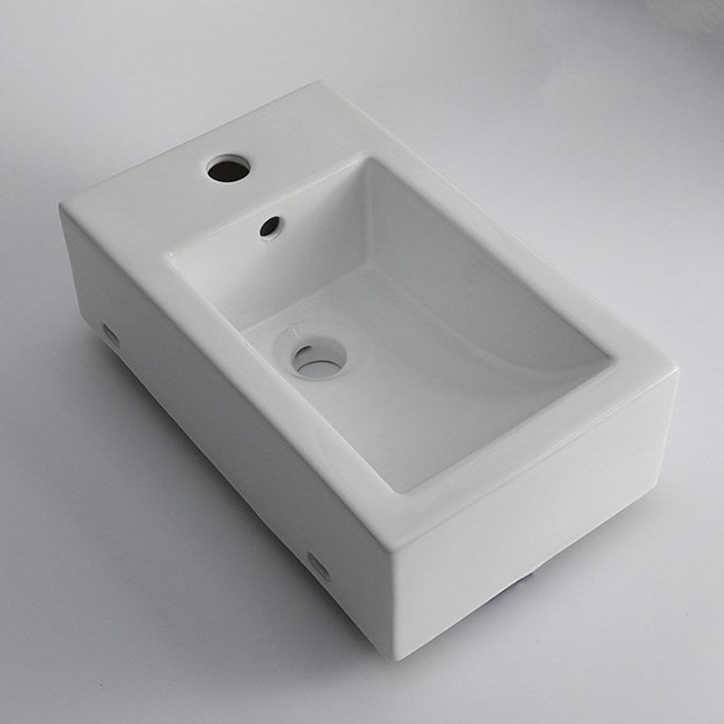 Aquaperla 460x280x170mm Wall Hung Basin - Gloss White - CLA-WH-46-R