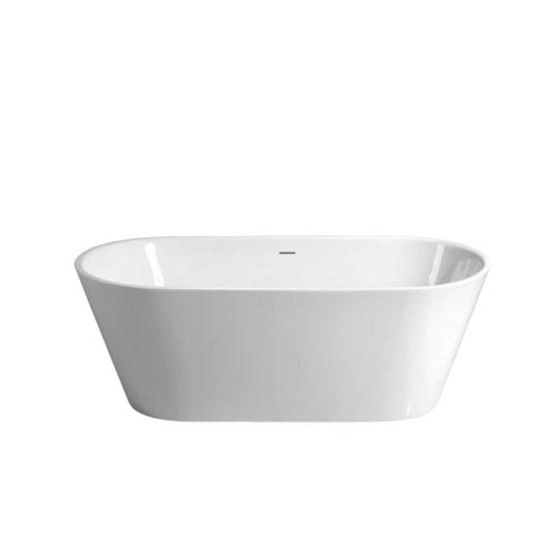 Aquaperla 1700*750*580mm Acrylic Freestanding Oval Bathtub - Gloss White