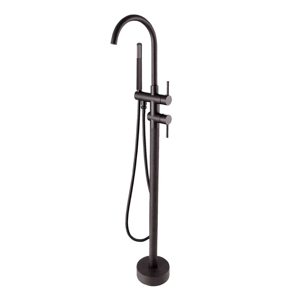 Aquaperla Freestanding Tap With Handheld Shower - Gunmetal