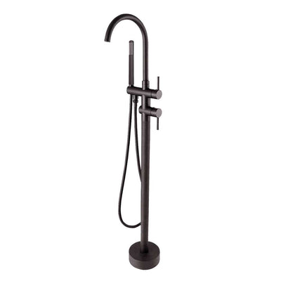 Aquaperla Freestanding Tap With Handheld Shower - Gunmetal