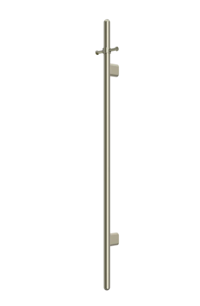 Meir Heated Vertical Towel Rail - PVD Brushed Nickel