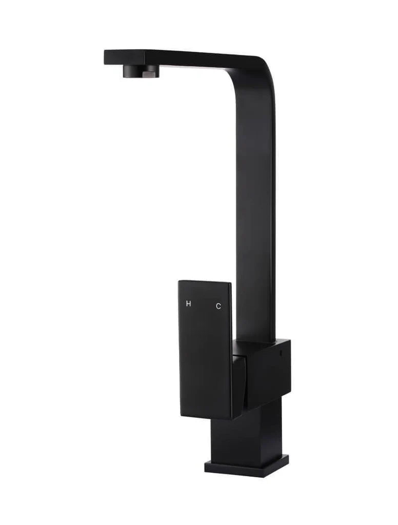 Meir Square Kitchen Mixer Tap - Matte Black