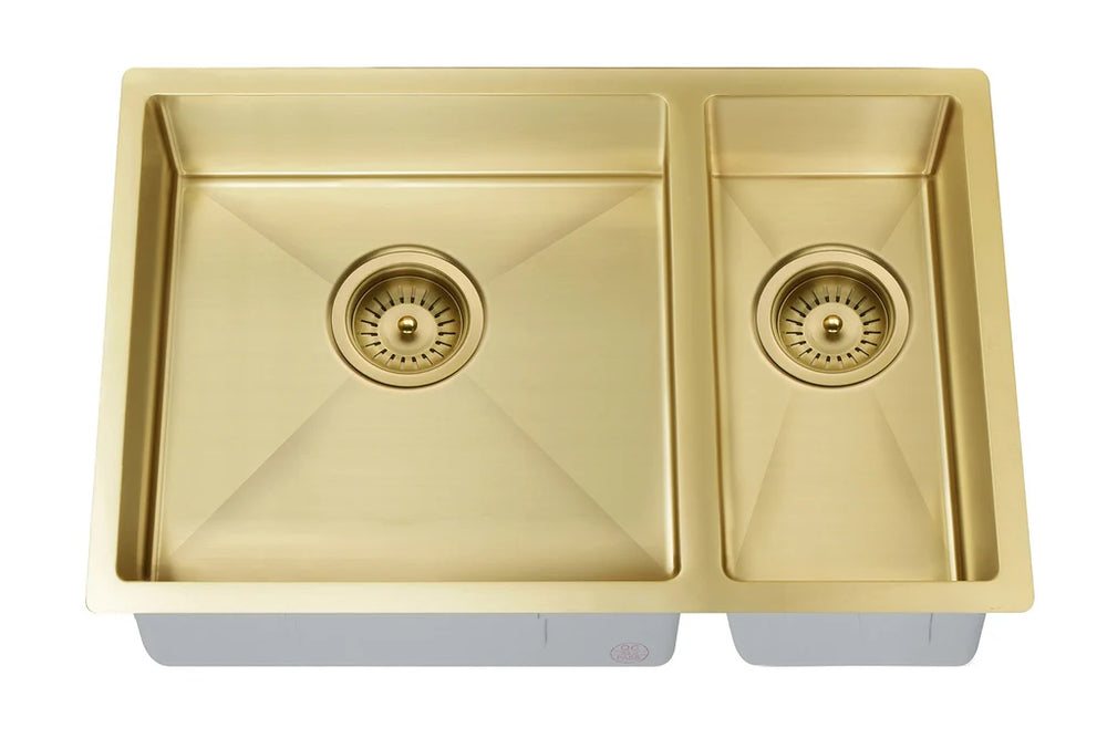 Meir Lavello Kitchen Sink - One and Half Bowl 670 x 440 - Tiger Bronze