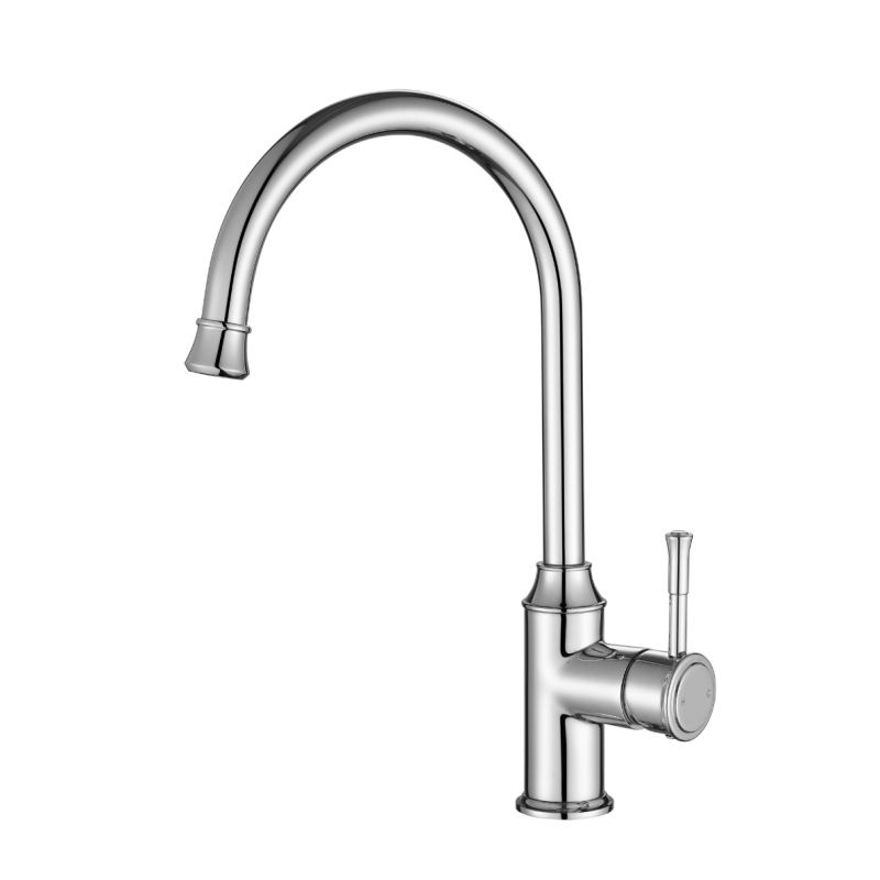 Modern National Montpellier Gooseneck Kitchen Mixer Chrome