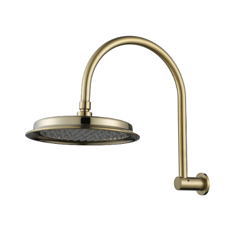 Modern National Montpellier Shower Arm With Shower Head Brushed Bronze