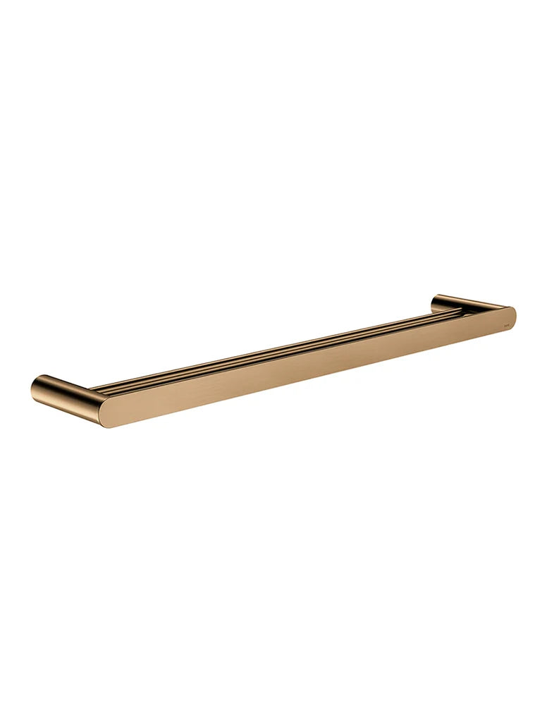 Meir Curvaé Double Towel Rail 600mm - PVD Lustre Bronze