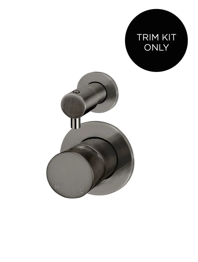 Meir Diverter Mixer Pinless Handle Trim Kit - Shadow Gunmetal