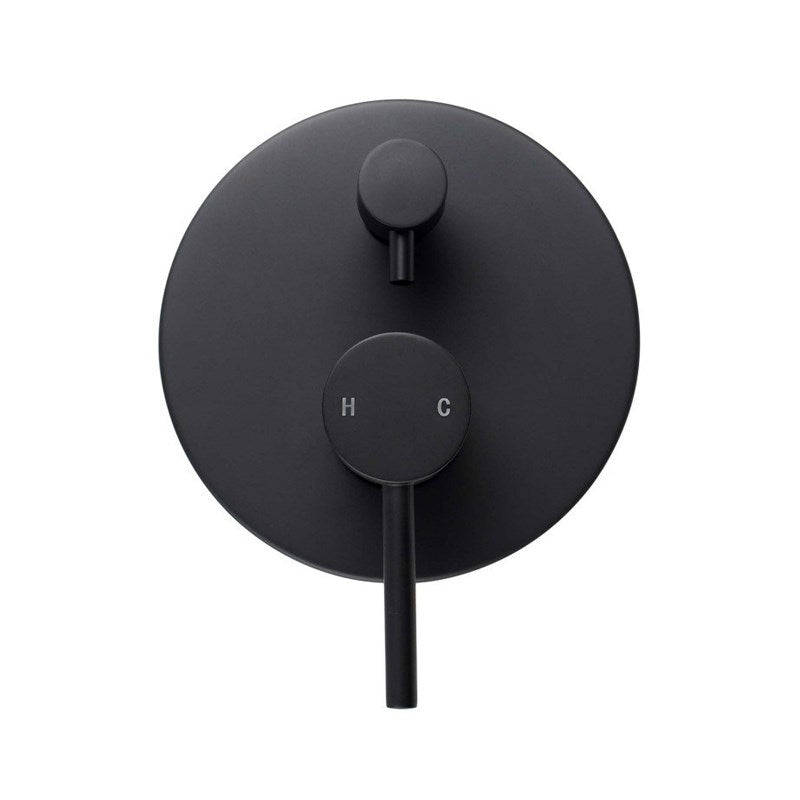 Aquaperla Lucid Pin Wall Mixer With Diverter - Black