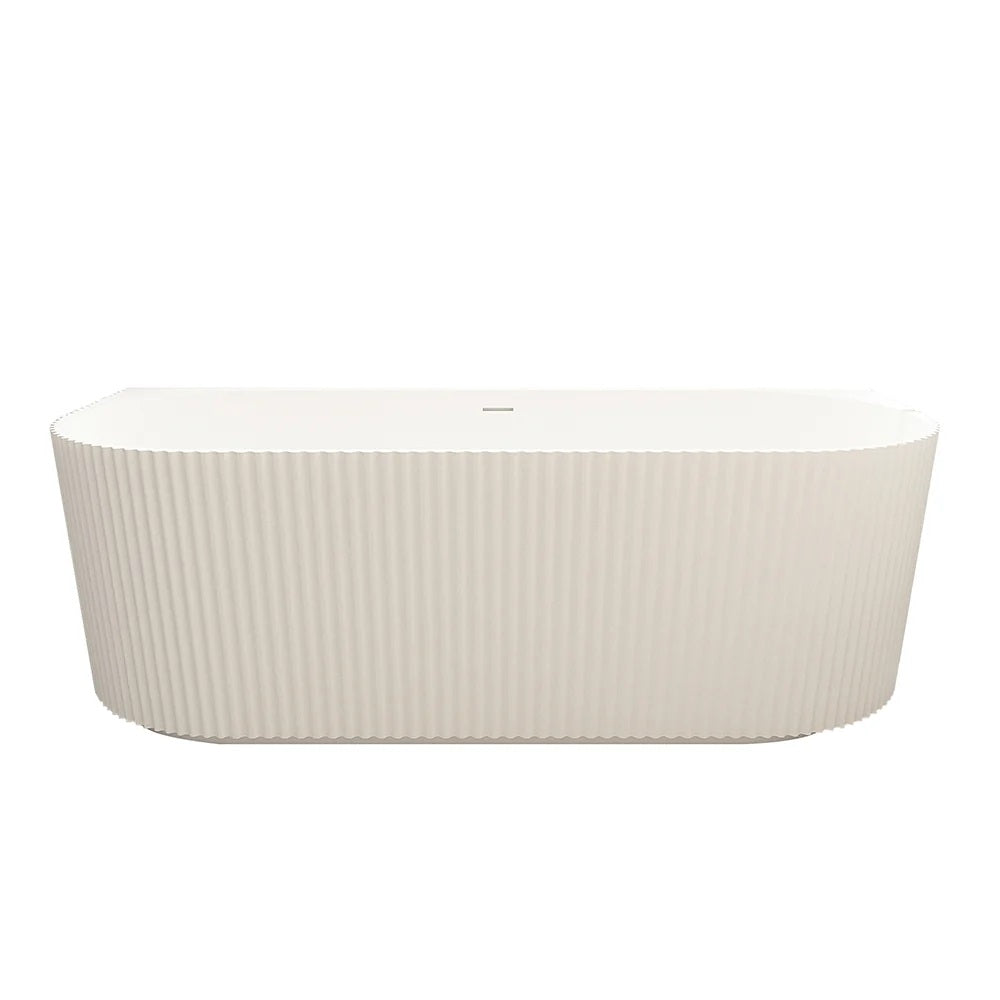 Aquaperla ROSE Series 1700*800*580mm Back to Wall Acrylic Bathtub - Matte White