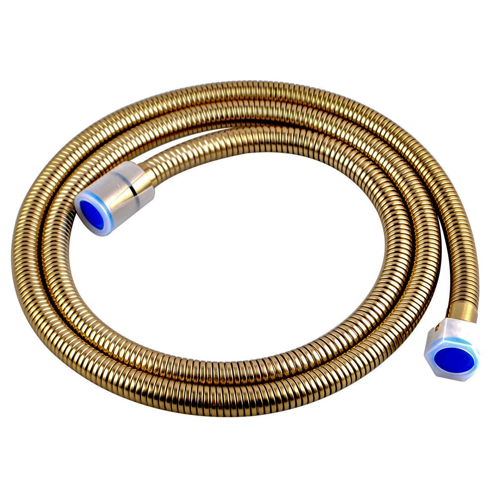 Aquaperla 1500mm Stainless Steel Shower Hose - Brushed Brass