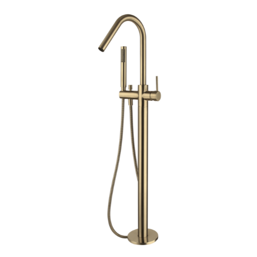 Modern National Star Freestanding Bath Mixer With Hand Shower Brushed Bronze