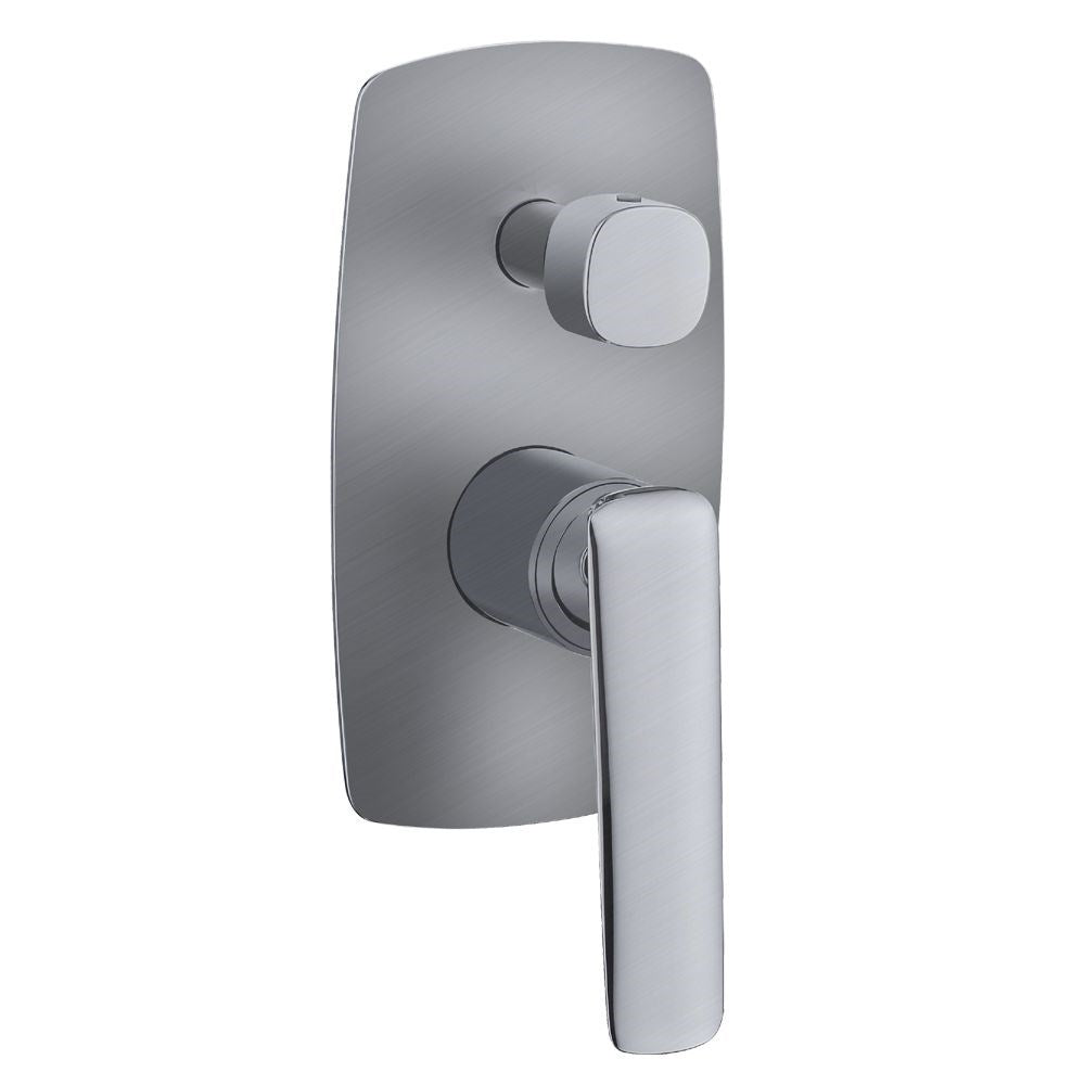 Aquaperla Bellino Wall Mixer With Diverter - Brushed Nickel