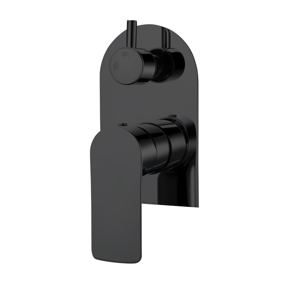 Aquaperla Persano Wall Mixer With Diverter - Matte Black