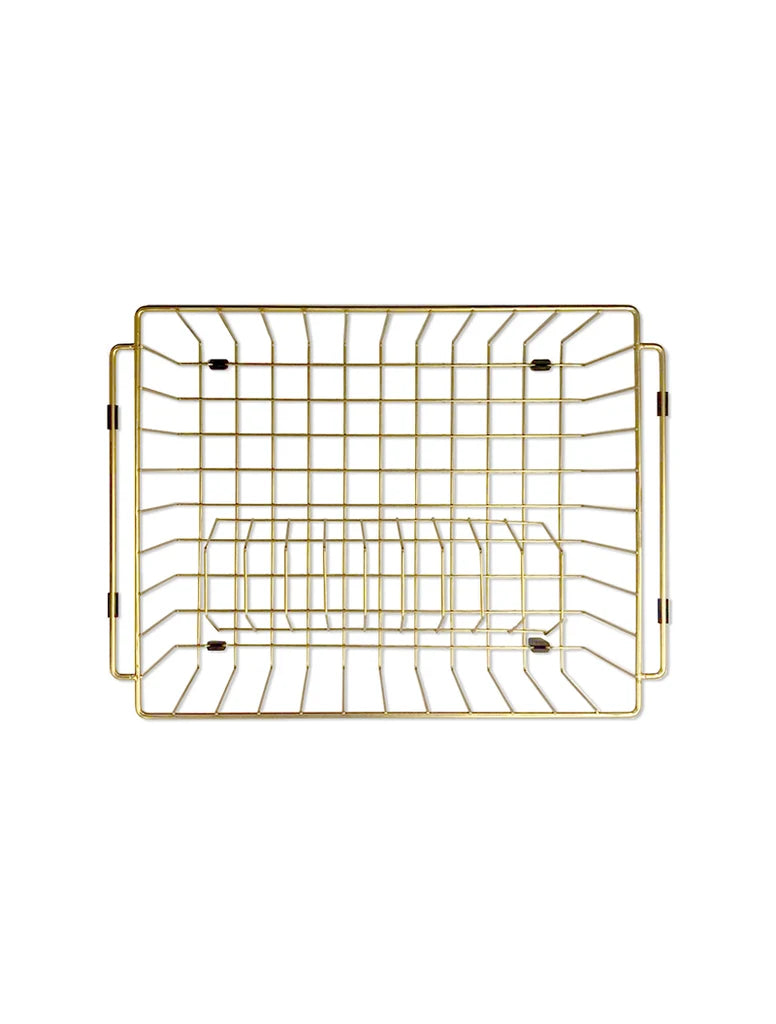 Meir Lavello Dish Rack - PVD Brushed Bronze Gold