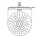 Aquaperla 250mm Shower Head - Chrome - CH0007.SH