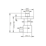 Aquaperla Wall Top Assembly Tap Pair - Brushed Brass (BUYG0007.ST)