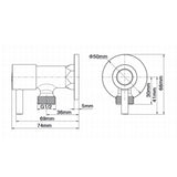 Aquaperla Round Water Stop Valves (One Pair) - Brushed Brass