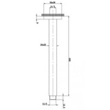 Aquaperla 600mm Ceiling Shower Arm - Chrome - CH0106.SA