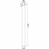 Aquaperla 400mm Ceiling Shower Arm - Black - OX0120.SA