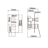 Aquaperla Rushy Wall Mixer With Diverter - Black (OX0155-2.ST)