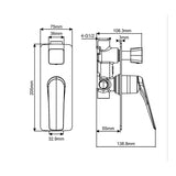 Aquaperla AU Wall Mixer With Diverter - Chrome