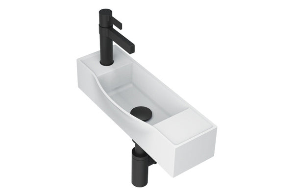 ADP Halo Wall Hung Basins - Gloss White Left Tap Hole
