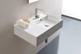 ADP Teorema 600 Wall Hung Basins - Left Offset - 1 Tap Hole