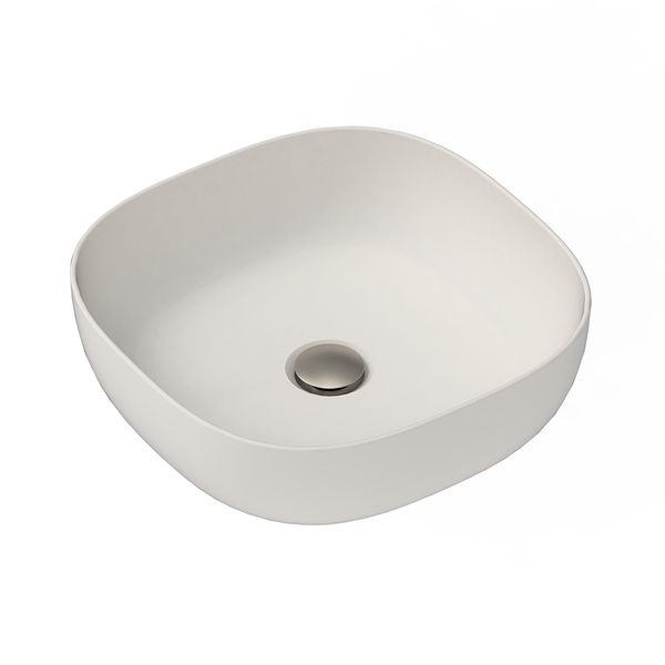 ADP Glam Square Matte Pearl Above Counter Basins - Matte Pearl