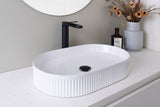 ADP Pill Fluted Above Counter Basins - Gloss White