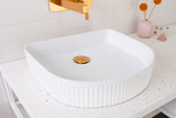ADP Arch Fluted Above Counter Basins - Gloss White