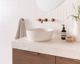 ADP Glam Round Matte Pearl Above Counter Basins - Matte Pearl