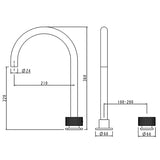Aquaperla Moon Split Type Basin Mixer - Light Brushed Brass