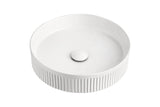 ADP Round Fluted Above Counter Basins - Gloss White